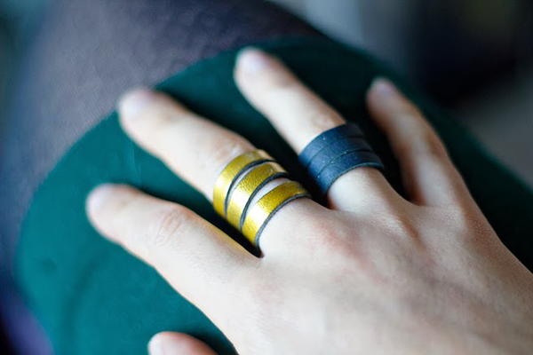 Stackable Leather DIY Rings Stackable Leather DIY Rings
