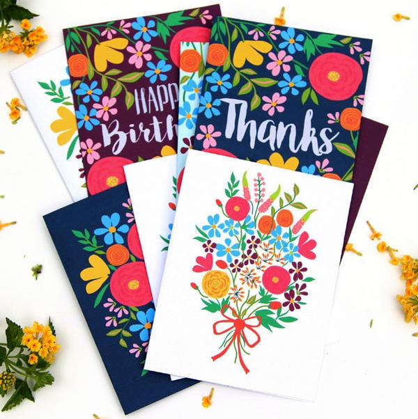Flowery Greetings Printable Cards Flowery Greetings Printable Cards