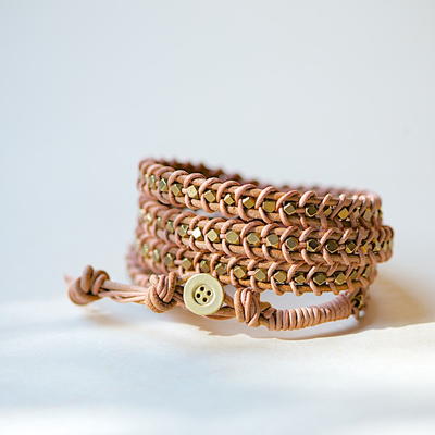 Beaded Leather Wrap Bracelet Beaded Leather Wrap Bracelet