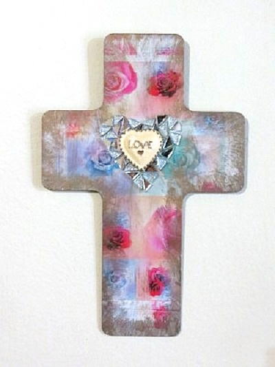 Decoupaged Easter Cross Decoupaged Easter Cross