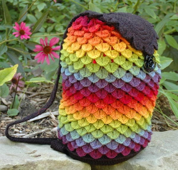 Dragon Scale Crochet Backpack Dragon Scale Crochet Backpack