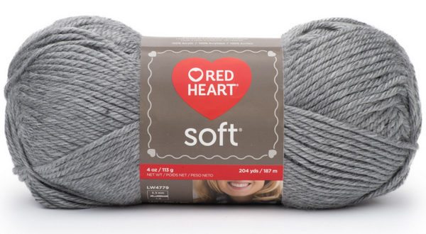 Red Heart Soft Yarn in Light Gray Heather Red Heart Soft Yarn in Light Gray Heather