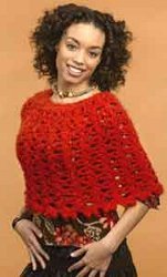 Red Lacy Capelet