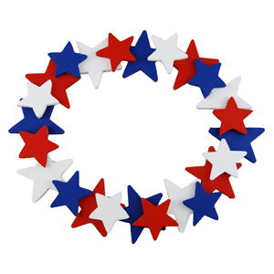 Star Spangled Felt Wreath