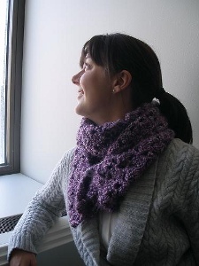 One Skein Asymmetry Scarf