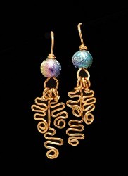 Hammered Copper Earrings