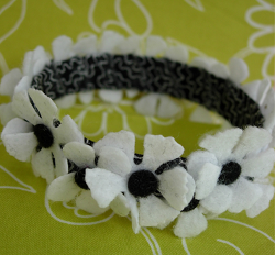 Felt Floral Plastic Bottle Bracelet
