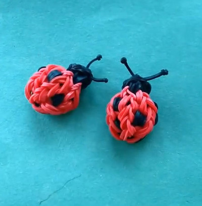 3D Ladybug Rainbow Loom Charm