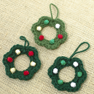 Mom's Christmas Wreath Ornaments
