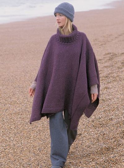 Turtleneck Knit Poncho Pattern