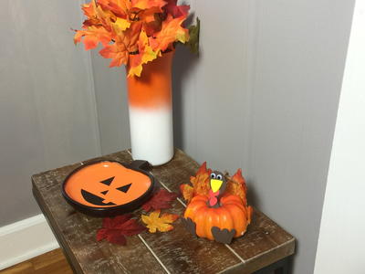 Tom the Turkey Pumpkin Decoration