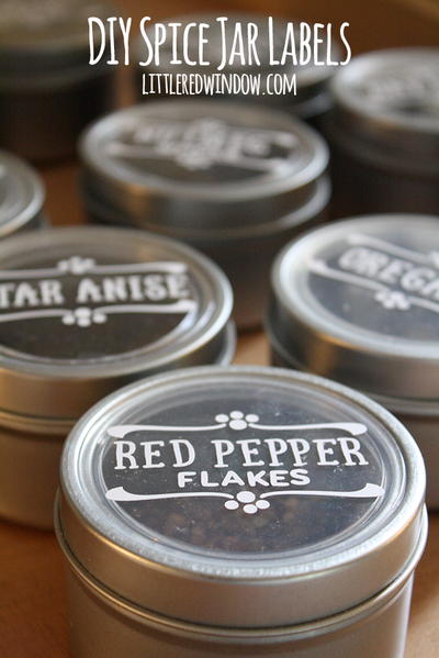 Magnetic Spice Jar Labels