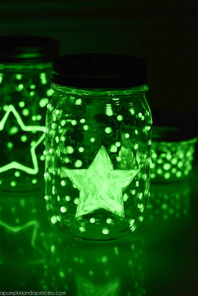 Glow-in-the-Dark Mason Jars