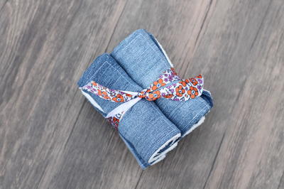 Upcycled Denim Napkins Tutorial