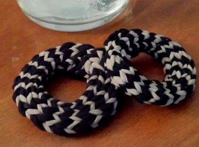 Upcycled Knit Pantyhose Scrunchies