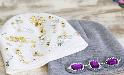 Embellished DIY Beanie