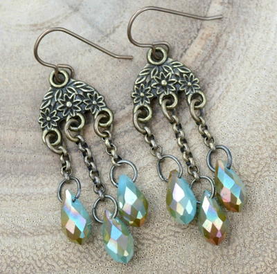 Crystallized Chandelier Drop Earrings