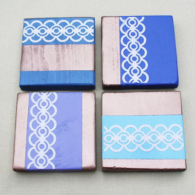 Gilded Decoupage Coasters