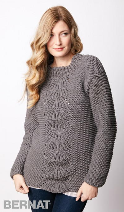 Center Fan Knit Pullover
