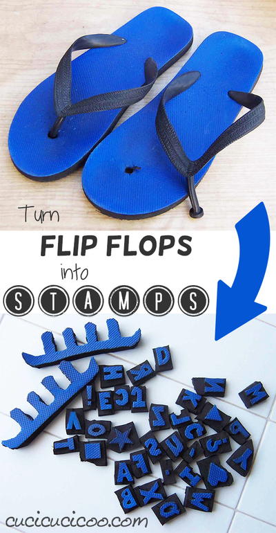 Turn Broken Flip flops into DIY Stamps