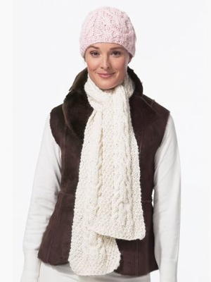 Cable Knit Scarf and Hat