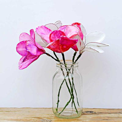 Upcycled Faux Fabric Flowers