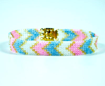 Square Stitch Chevron Bracelet