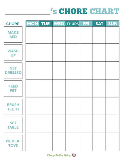 Printable Chore Chart