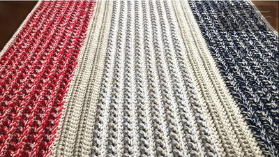 Easy Cross Stitch Crochet Lap Blanket