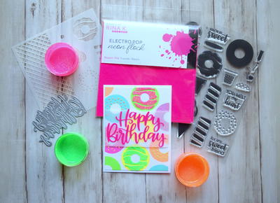 Neon Happy Birthday Card