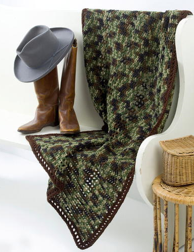 Manly Crochet Throw Blanket Pattern