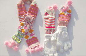 Getting Back at the Dryer Gloves and Scarf