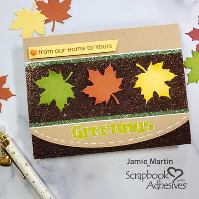 Fall Glittery Greeting Card