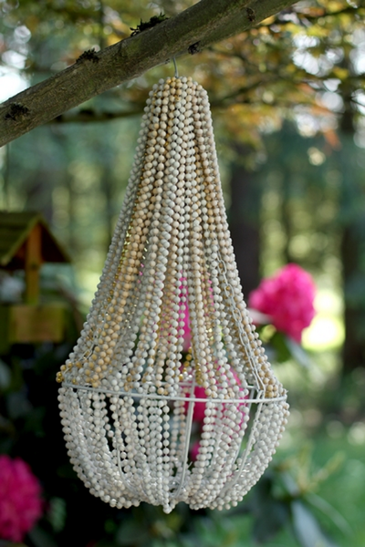 Dollar Store DIY Beaded Chandelier