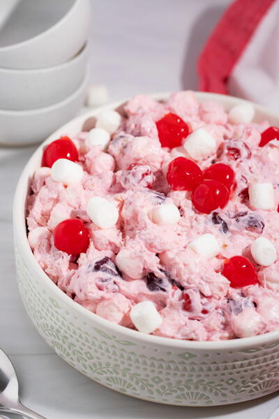 Cherry Fluff Salad (Without Condensed Milk)