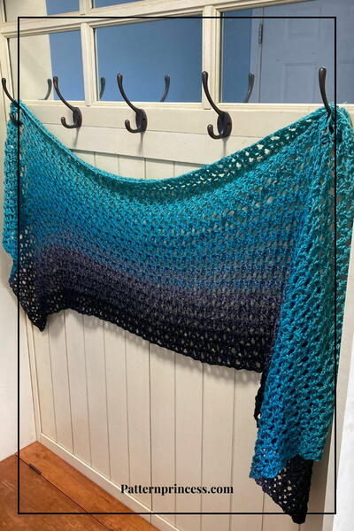 Crochet Rectangle Shawl Beautiful Night In Paris